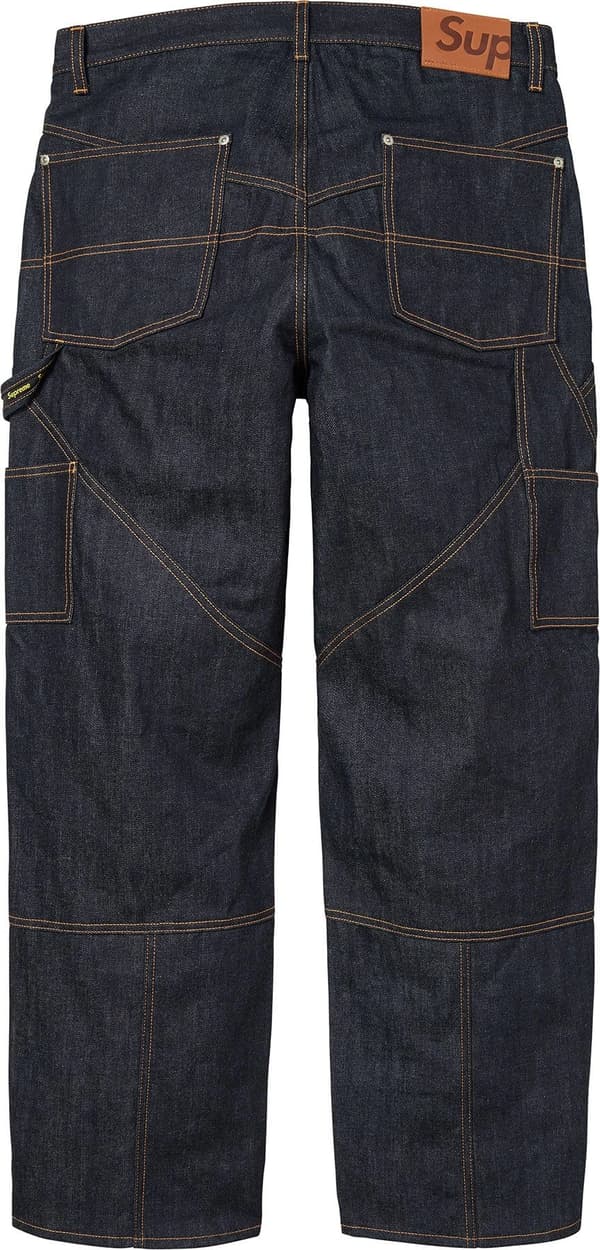 Paneled Double Knee Painter Pant - Rigid Indigo (detail)