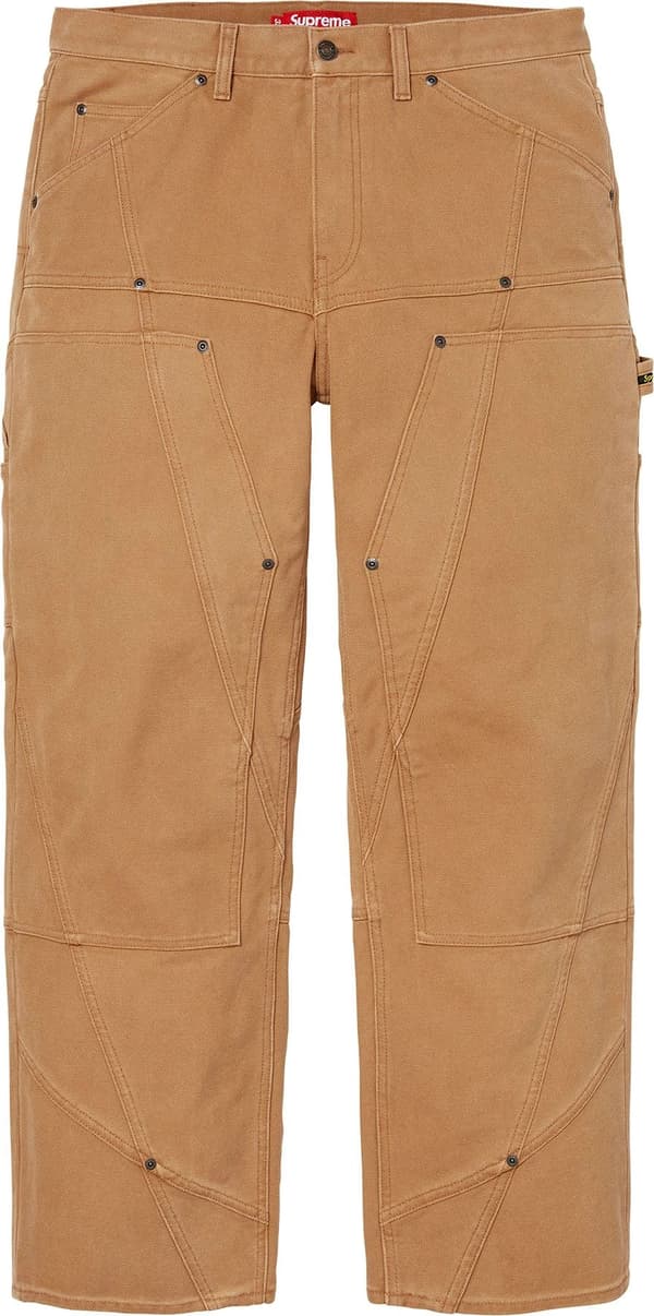 Paneled Double Knee Painter Pant - Tan (front)