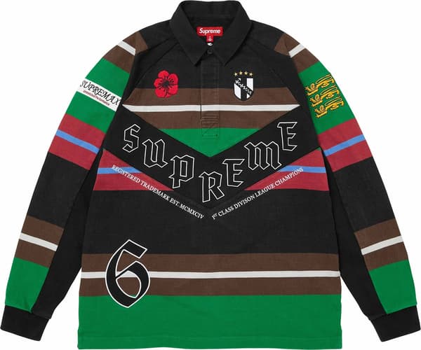 Paneled Rugby - Black (front)