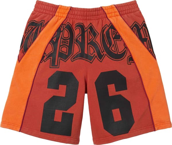 Paneled Sweatshort - Burnt Orange (front)