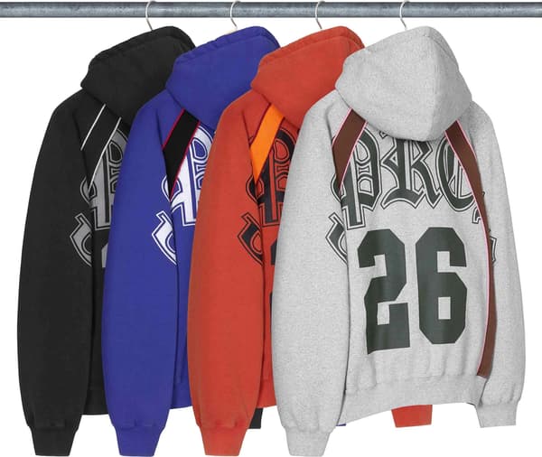 Paneled Zip Up Hooded Sweatshirt - Group Shot