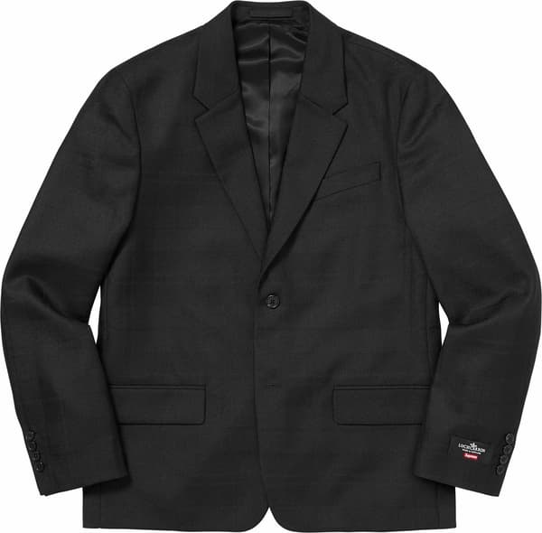 Plaid Wool Suit - Black (front)