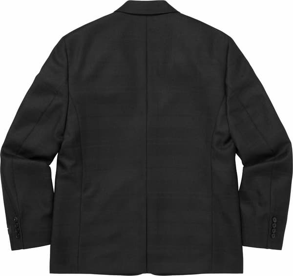 Plaid Wool Suit - Black (detail)