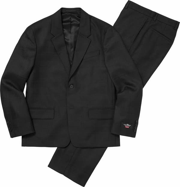 Plaid Wool Suit - Black (detail)