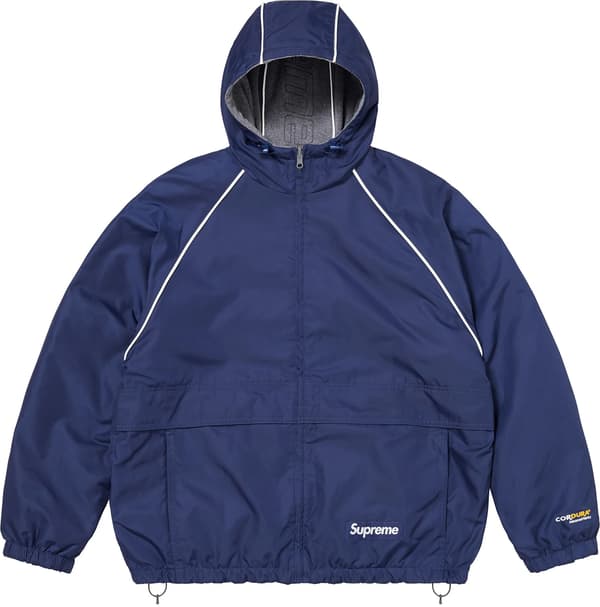 Polartec® Reversible Hooded Track Jacket - Navy (front)