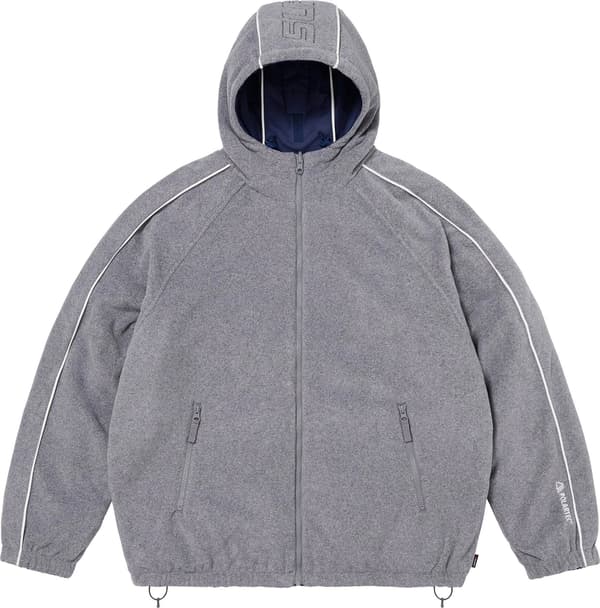Polartec® Reversible Hooded Track Jacket - Navy (detail)