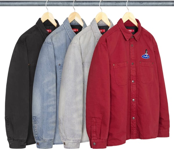Quilted Lined Denim Snap Shirt - Group Shot