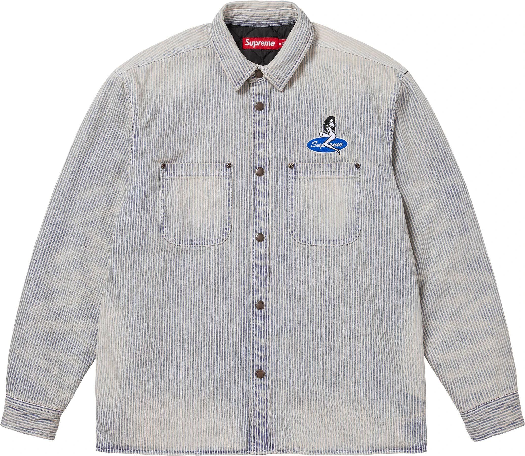 Quilted Lined Denim Snap Shirt colorway 2