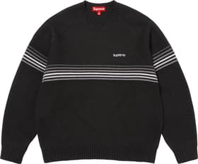 Raised Stripe Sweater Black