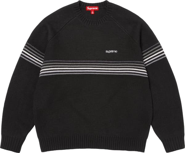 Raised Stripe Sweater - Black (front)