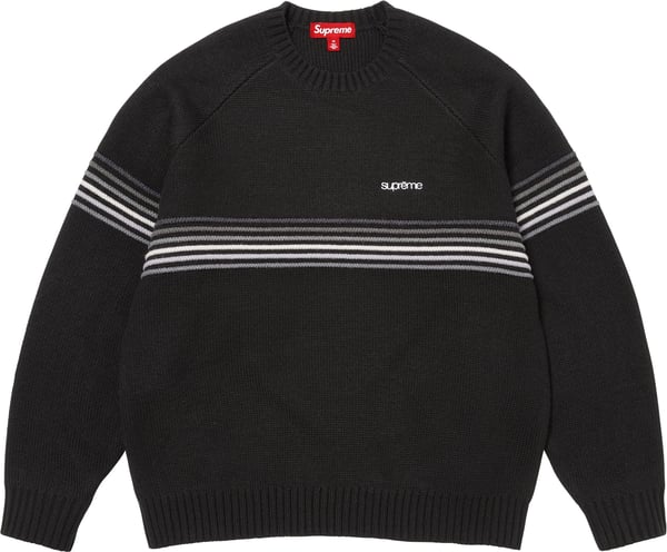 Raised Stripe Sweater - Black (front)