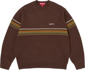 Raised Stripe Sweater Brown