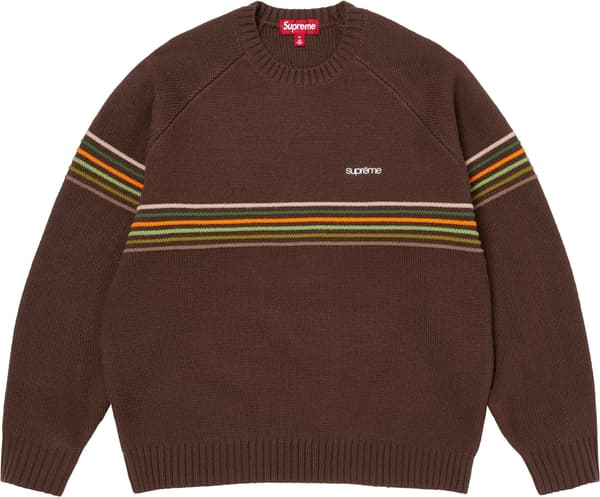 Raised Stripe Sweater - Brown (front)