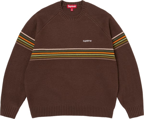 Raised Stripe Sweater - Brown (front)