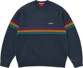 Raised Stripe Sweater Navy