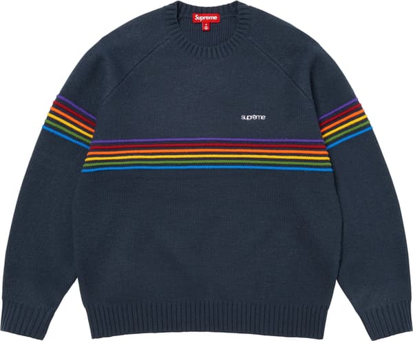 Raised Stripe Sweater - Navy (front)