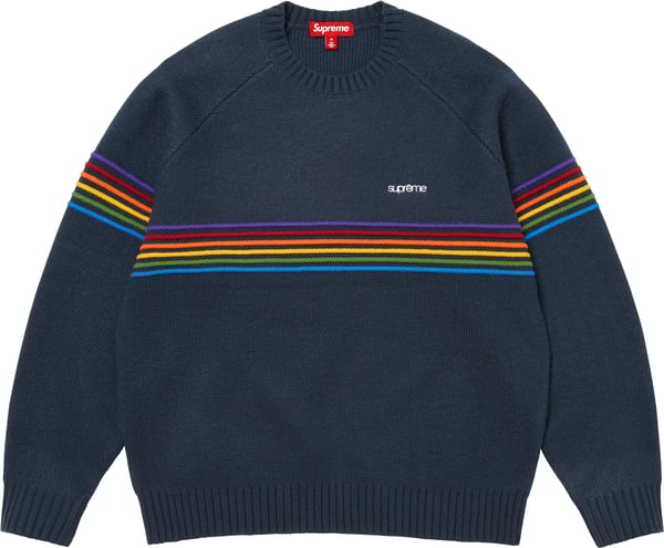 Raised Stripe Sweater - Navy (front)