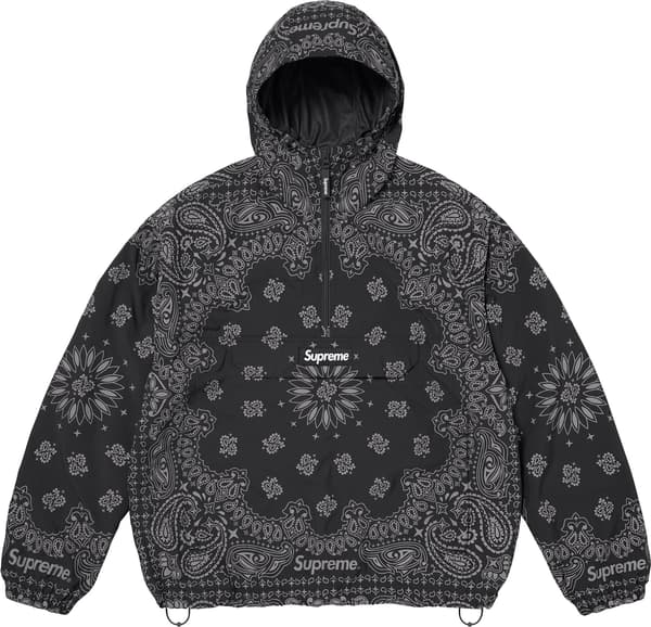 Reflective Bandana Anorak - Black (front)