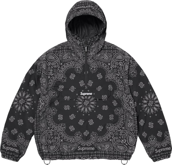 Reflective Bandana Anorak - Black (front)