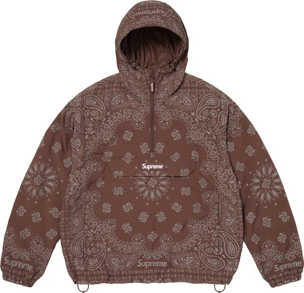 Reflective Bandana Anorak - Brown (front)