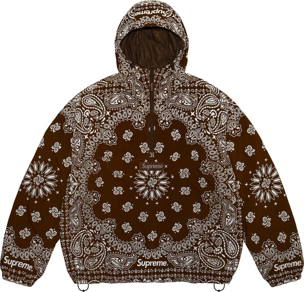 Reflective Bandana Anorak - Brown (detail)