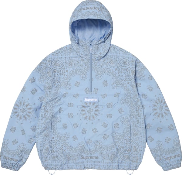 Reflective Bandana Anorak - Light Blue (front)