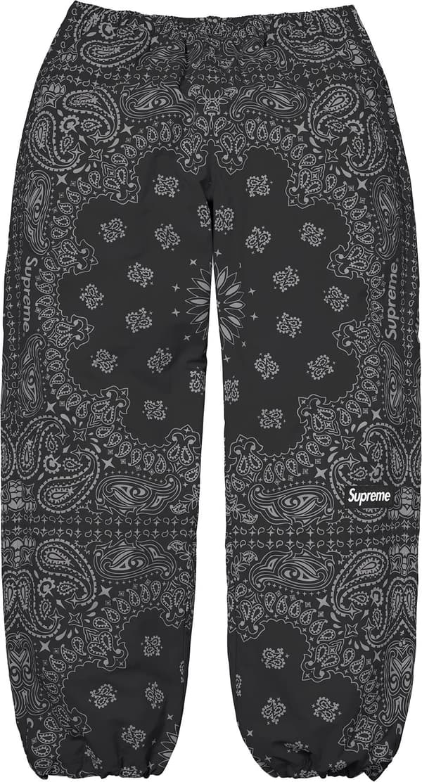 Reflective Bandana Track Pant - Black (front)