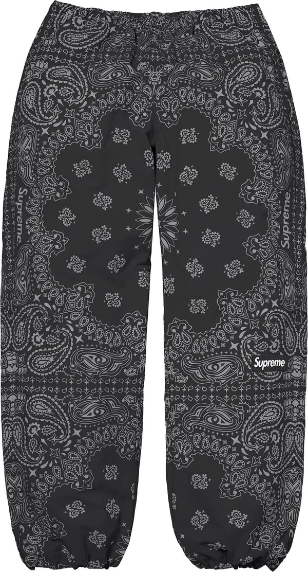 Reflective Bandana Track Pant - Black (front)