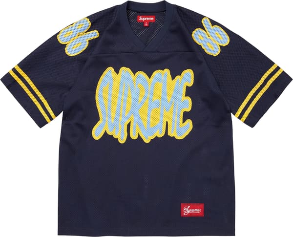 Reflective Football Jersey - Navy (front)