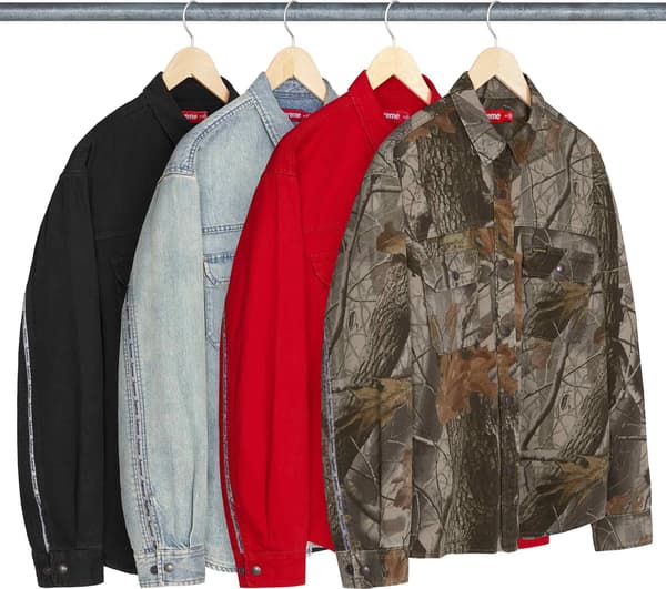 Reflective Taping Denim Snap Shirt - Group Shot