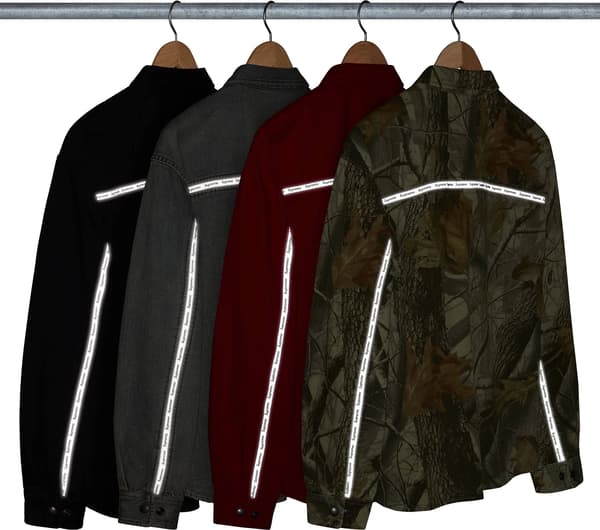 Reflective Taping Denim Snap Shirt - Group Shot