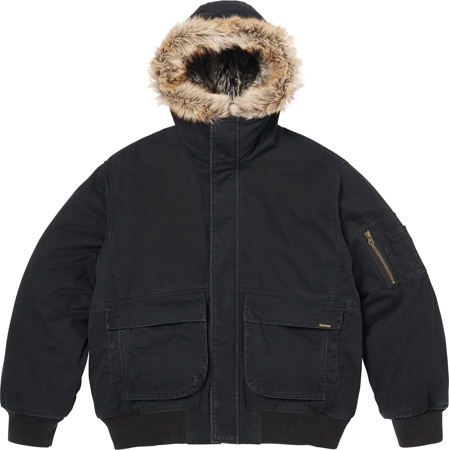 Reversible Faux Fur Hooded Work Jacket colorway 12