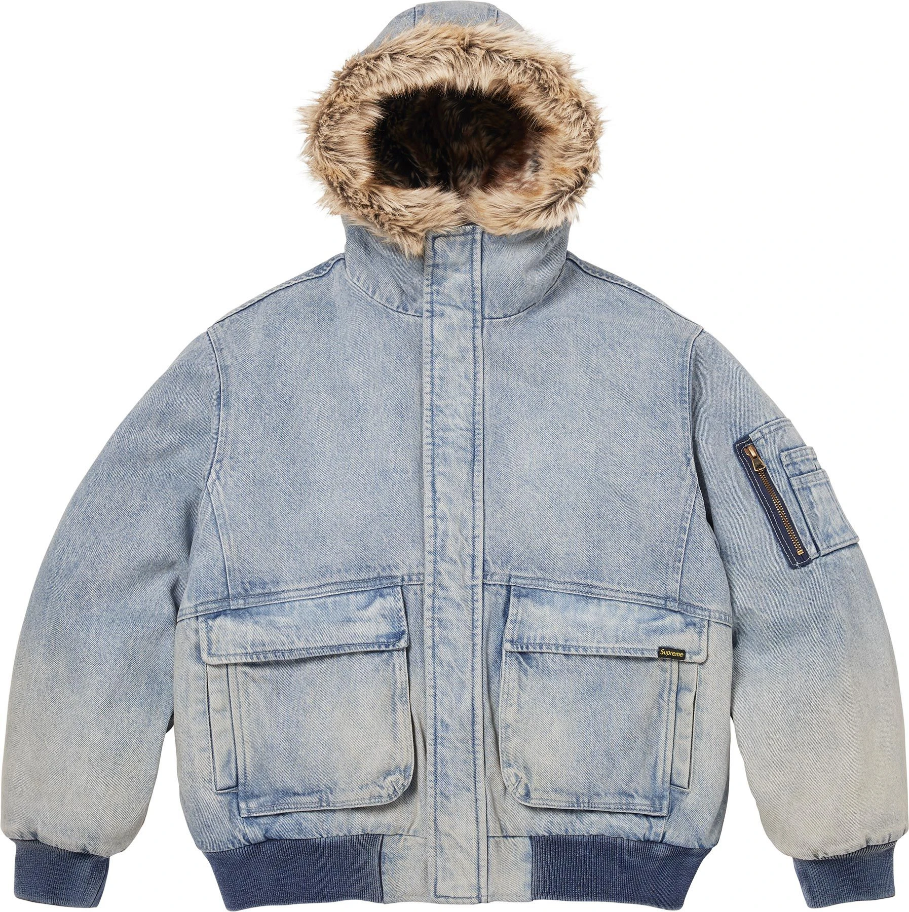Reversible Faux Fur Hooded Work Jacket colorway 4