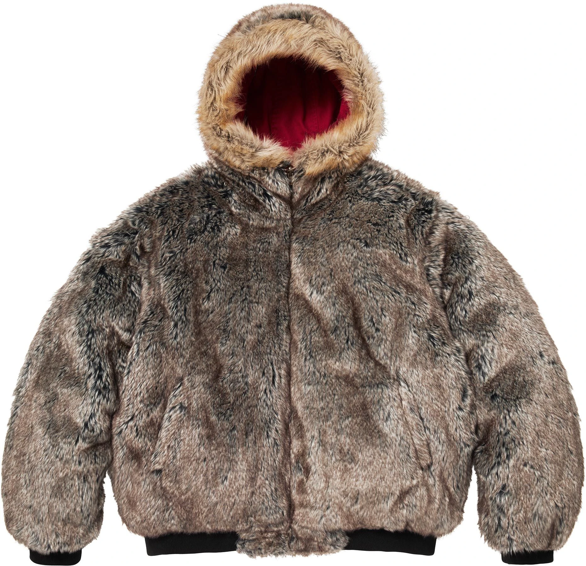 Reversible Faux Fur Hooded Work Jacket colorway 11