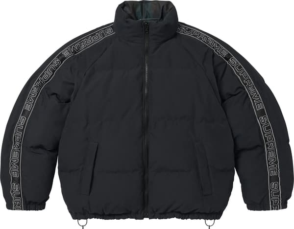 Reversible Reflective Down Puffer Jacket - Black (front)