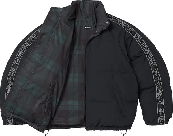 Reversible Reflective Down Puffer Jacket - Black (detail)