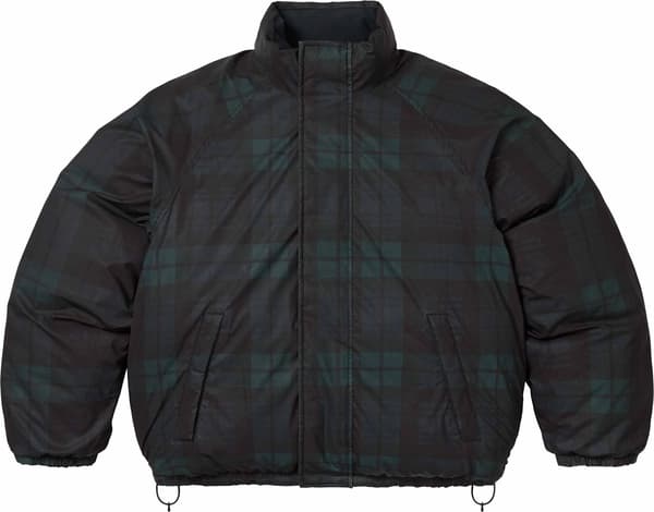 Reversible Reflective Down Puffer Jacket - Black (detail)
