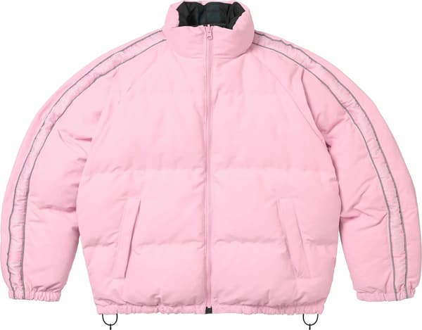 Reversible Reflective Down Puffer Jacket - Pink (front)