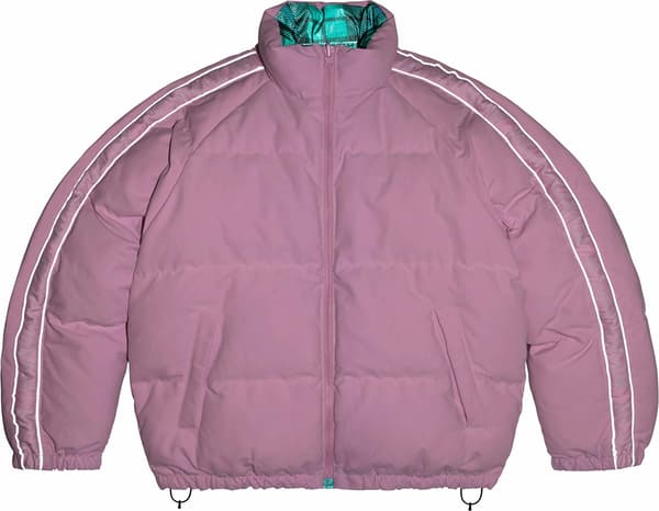 Reversible Reflective Down Puffer Jacket - Pink (detail)