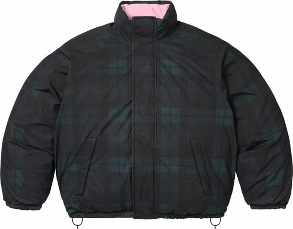 Reversible Reflective Down Puffer Jacket - Pink (detail)