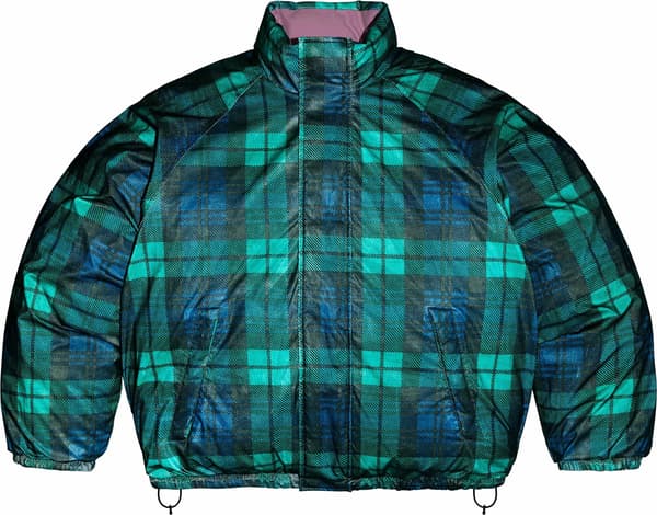 Reversible Reflective Down Puffer Jacket - Pink (detail)