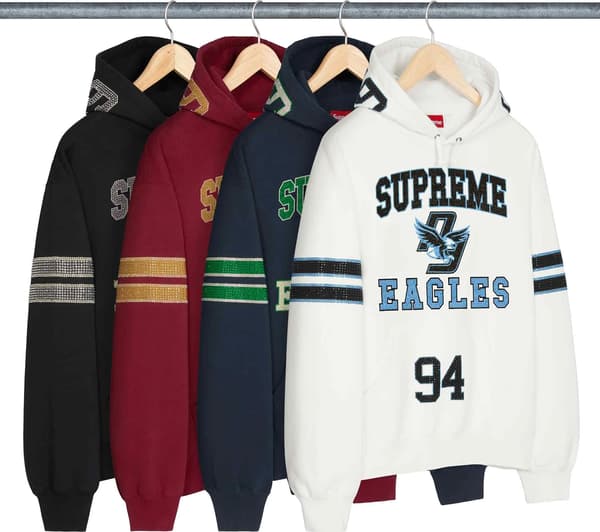 Rhinestone Eagle Hooded Sweatshirt - Group Shot