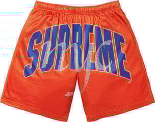 Rhinestone Mesh Short Orange