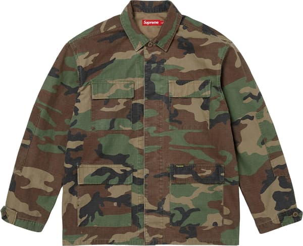 Ripstop BDU Shirt Jacket - Woodland Camo (front)