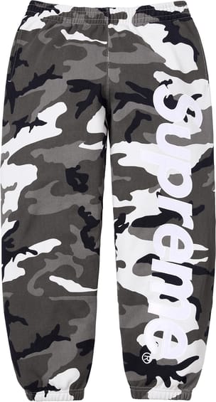 Satin Appliqué Sweatpant Snow Camo