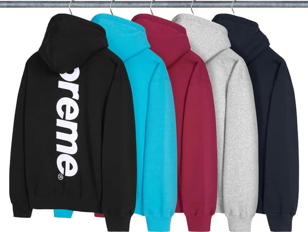 Satin Appliqué Zip Up Hooded Sweatshirt - Group Shot