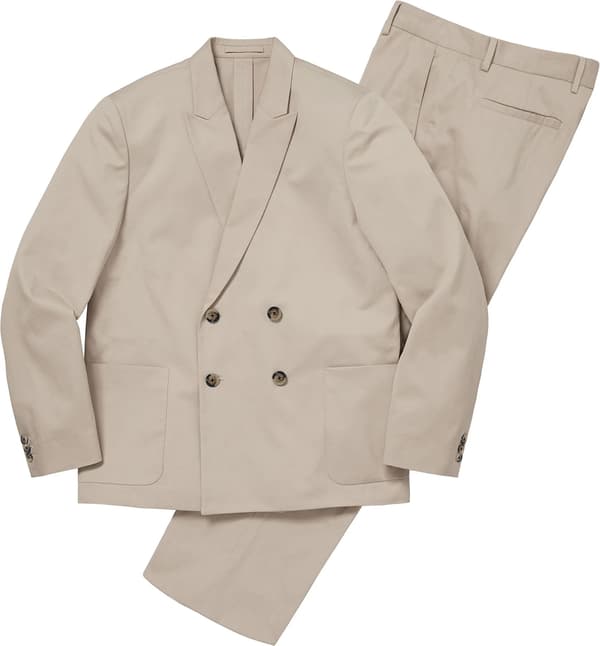 Sea Island Cotton Suit - Stone (detail)