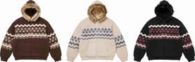 Sequin Lined Hooded Zip Up Sweater