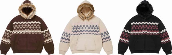 Sequin Lined Hooded Zip Up Sweater - Group Shot