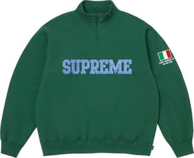 Shop Flag Half Zip Pullover Dark Green - Milan